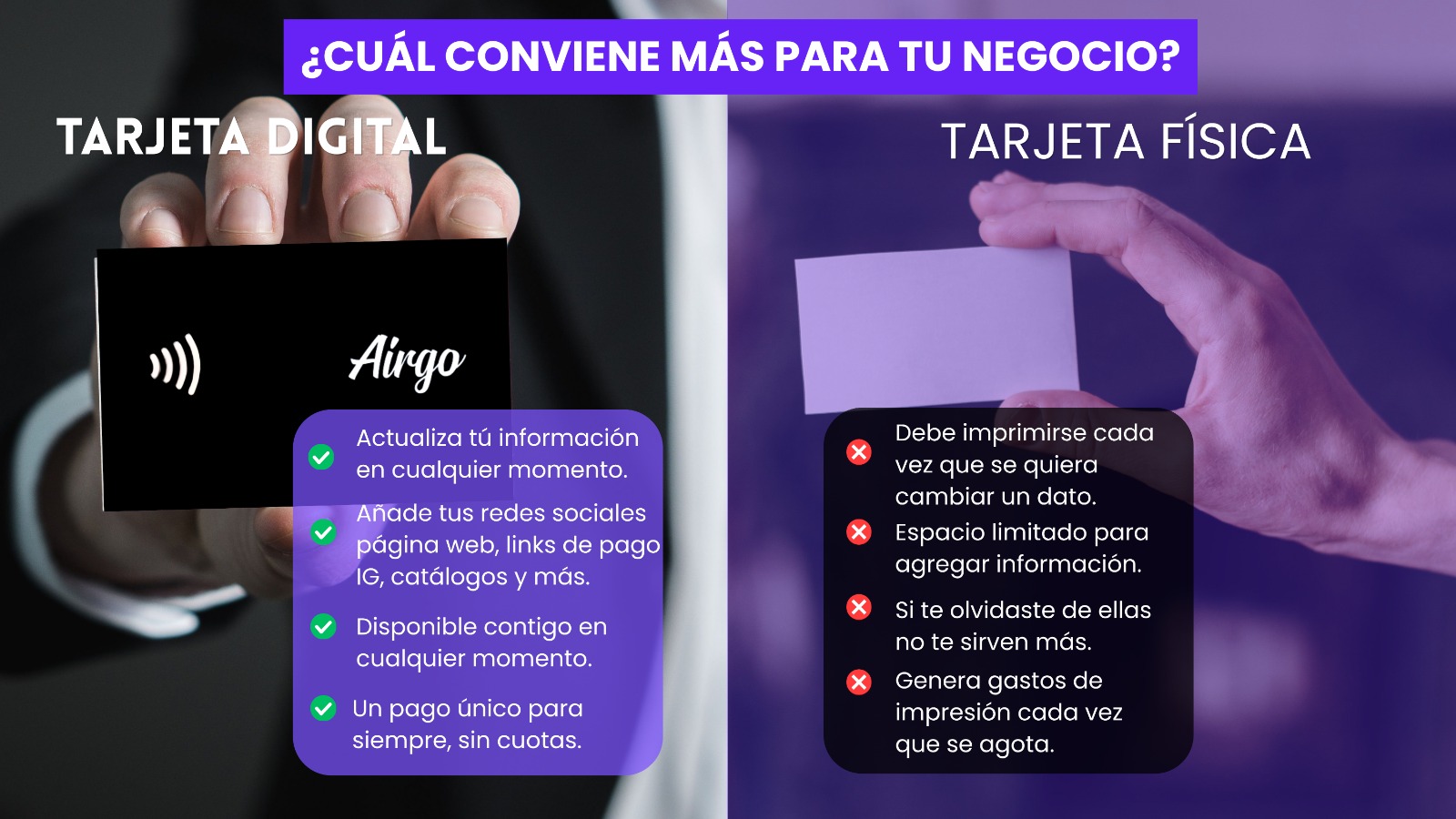 Tarjeta de papel vs Tarjeta Inteligente Airgo